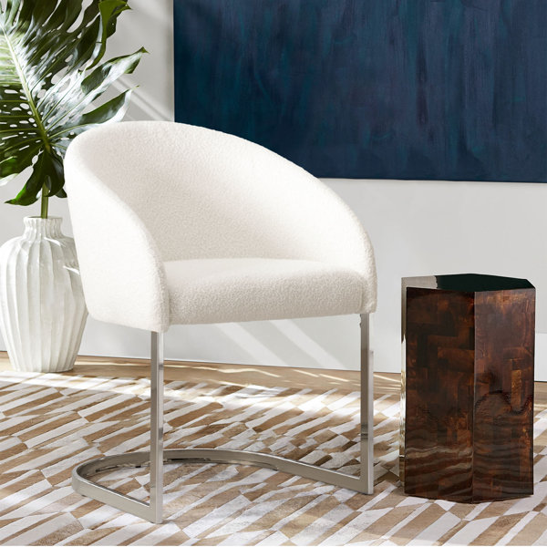 Wrought Studio Hannegan Low Back Boucle Upholstered Arm Chair | Wayfair